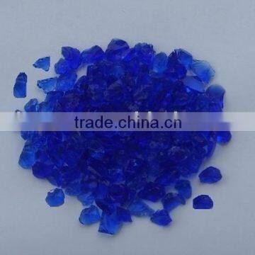 crushed dark blue glass