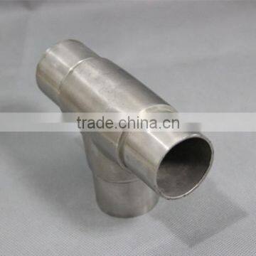 Stainless steel handrail railing tube connector elbow tee type for tube