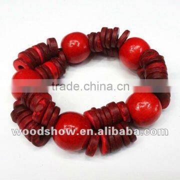 10mm wood bead Natural Bangle Wood Bangle, Wood Bracelet