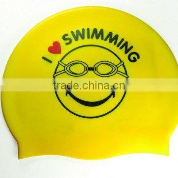 Highly Elastic Texture Silicone Swimming Cap For Swim Pool