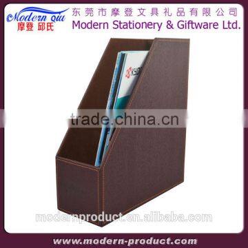 PVC Foldable Desktop Leather Felt Magazine Holder photo-2