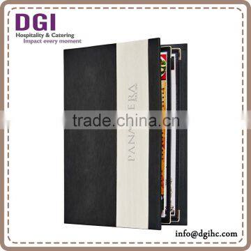 A4 eco-friendly restaurant menus covers cheap with sleeves, OEM ODM catalog cover design