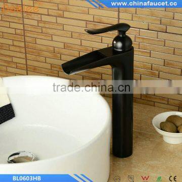 Oil Rubbed Bronze Finish Single Handle Single Hole Bathroom Waterfall Basin Mixer Vessel Faucet Tap Quality Choice photo-3