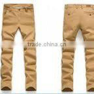 2014 fashion men cotton cheap khaki wholesale chino pants