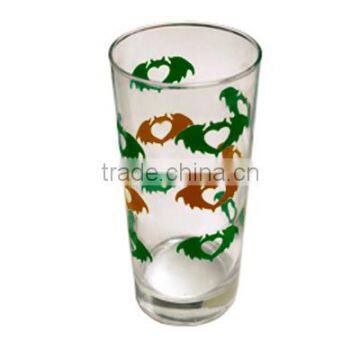 customer design hot sell clear drinking glass