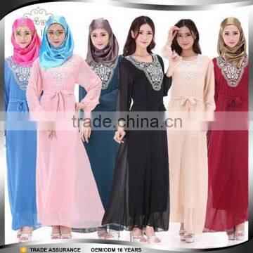 Fashion design Chiffon Long Kaftan Dress for Muslim Women