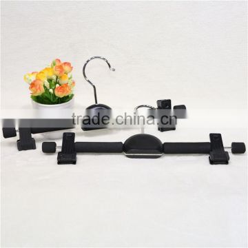 Cool black anti-slip sponge pants hanger with clips