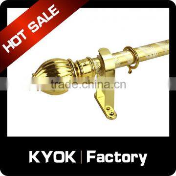 KYOK luxury style plastic curtain finials,aluminum curtain poles,durable curtain bracket