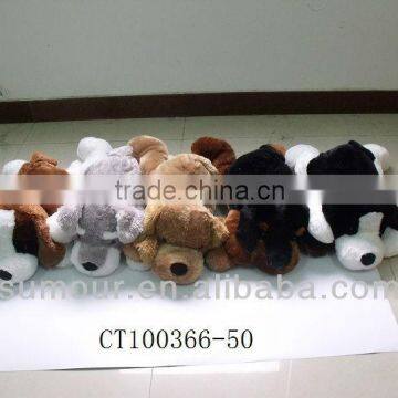 a series of stuffed plush soft dog toys