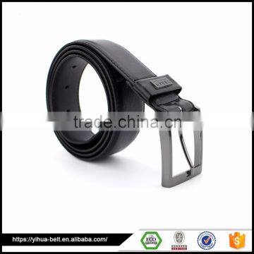 black Litchi veins custom pu belt for man