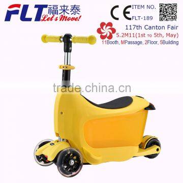 2015 newest designed fulaitai patented cheap mini kick scooter with muti-function