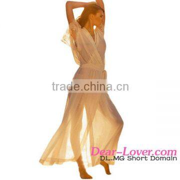 Boudoir to Beach Sexy Chiffon Maxi Shirt beachwear dresses women