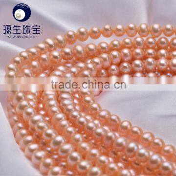 wholesale natural fresh water pearl strands pink 8-9mm AAA high luster and clear surface