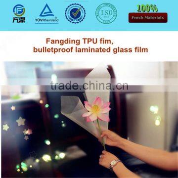 tpu interlayer film for bulletproof laminated glass process