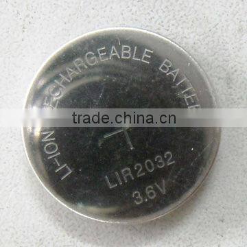 LIR2032 Lir 2032 CR2032 3.6V Li-ion Rechargeable Battery Lir2032