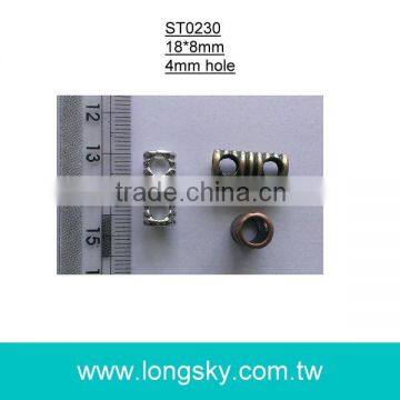 (#ST0230) double holes metal jacket cord stopper