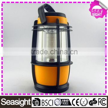 Led camping lamp with 4 *A dry batteries, abs plastic ultra bright camping led lantern