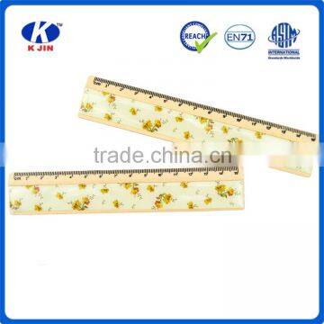 School Supply 15cm Wooden Straight Scale Rulers Ruler With Sticker Wrapper photo-3