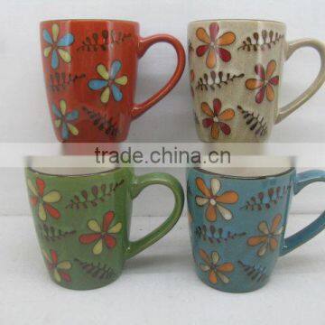 12oz colorful ceramic mug made in hunan