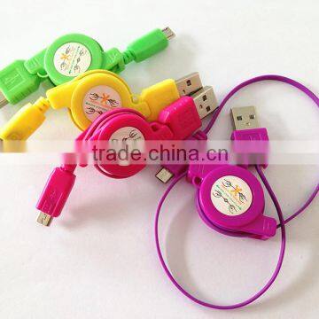 CE ROHS Approved Retractable Data Cable for mobile phone