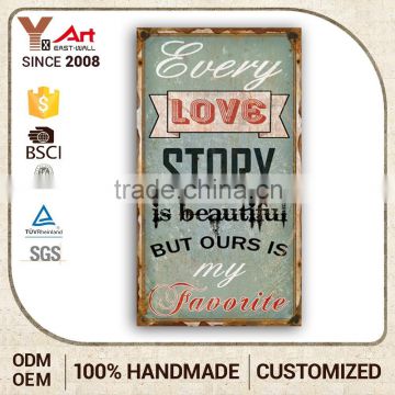 Design Your Own Wall Art DIY Craft Letter Sign Vintage Sign Plaque Love Story