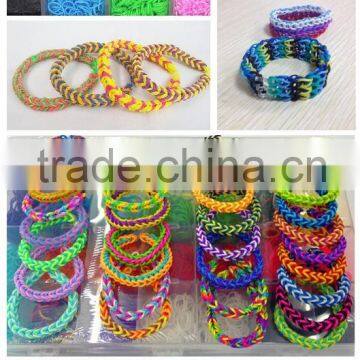 Crazy latex DIY cheap loom rubber bands kit colorful loom bands
