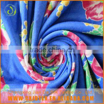 Custom printing wholesale spun 100 polyester jersey knit fabric for garment