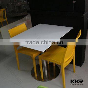 Mordern design customized round dining table tops,solid surface table,oak dining table bench