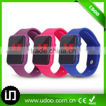 Digital movement silicone led watch,living water proof led watch