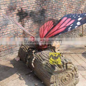 Colorful butterfly fiberglass animal in outdoor exhibition