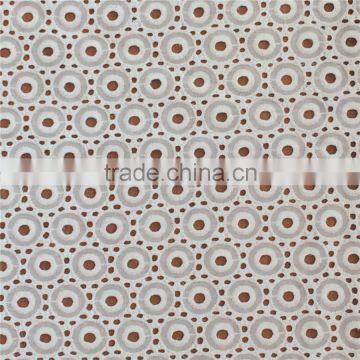 Popular embroidery lace plain white cotton fabric