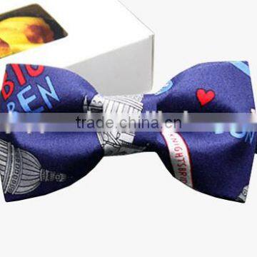 Custom Made Digital Flower Print Cotton Girl Fashion Bow Tie