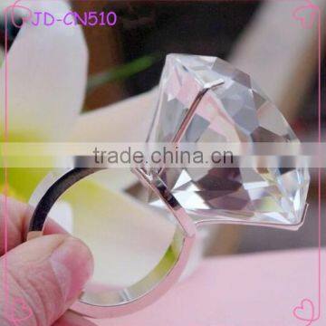 New Clear Glass Diamond Napkin Ring for girls and lady Wedding Decoration