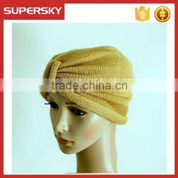 A-159 Winter Turban Knitting Pattern Women Twisted Hat Turban Knitted Full Turban Hat photo-2