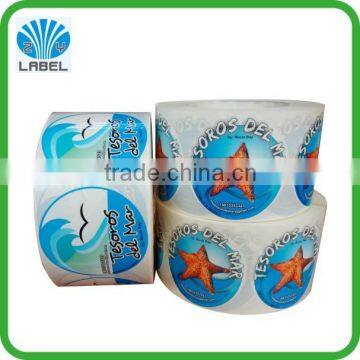 Self-adhesive label sticker with custom logo