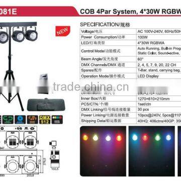 High Brightness and Excellent Color Mixing 4*30 RGBWA LED Par Light With T-Bar photo-1