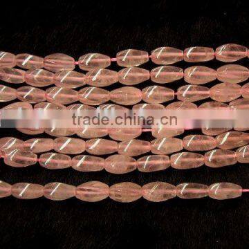 Natural Rose Quartz Crystal Beads