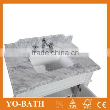 European Style Bathroom Vanity With Marble Countertop photo-4