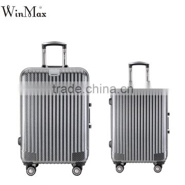 Lightweight black carbon fiber ABS trolley luggage