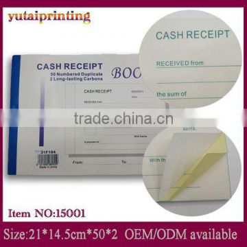 CARBONLESS CASH RECEIPT BOOK