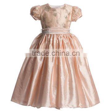 European And American Style Girls Princess Dress With Puff Sleeve Kids Fashion Dresses Delicate Girl Clothes For 3-12 Years