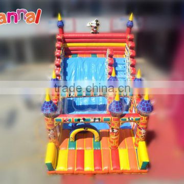 PVC commercial cartoon amusement park theme inflatable slides