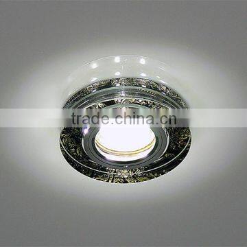 Crystal patterned flat spotlight indoor lighting round ceiling light downlight led MR16 GU5.3 house decoration side lighting