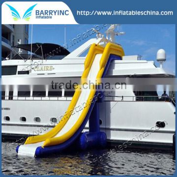 Mega inflatable waterslide used in sea,inflatable floating slide