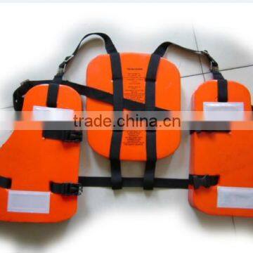 jiangsu manufacture PVC foam work life vest, red three pieces life vest