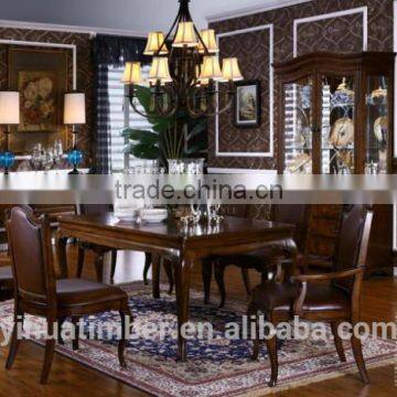 Mesas y sillas americanas Muebles de comedor silla de comedor de madera de alta calidad mesa de comedor2015 HOT SALE