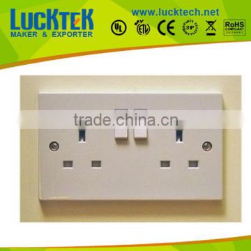 2*GANG American power Socket outlets with switches,wall plate soeckt,high quality