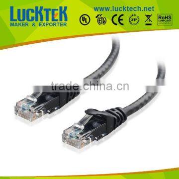 Lucktech Cat6 Snagless Ethernet Patch Cable in Black 3 Feet