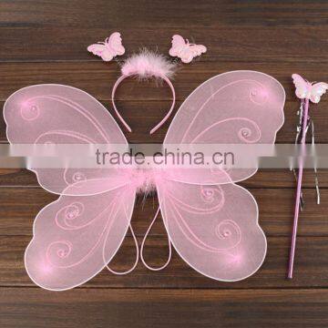 wholesale dress up wings pink butterfly wings for kids