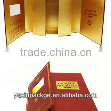 2013 new design!!! top quality folding packing box for wine with magnet closure
